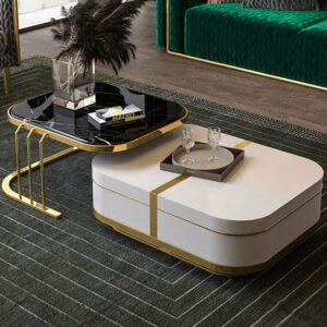 The Lavish Double Slide Storage Center Table
