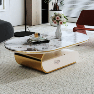 The Luxury Center Table with Storage and Marble Top