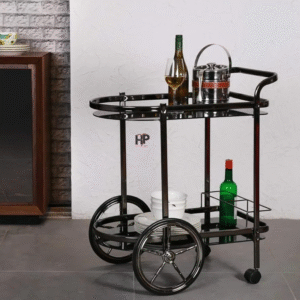 The Aesthetic Bar cart Trolley Two Tier Glass Top