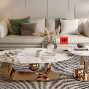 Luxury Moon Center Table Set – Premium Marble Top | Horsepair